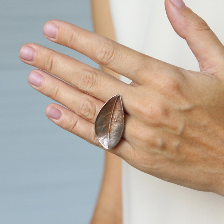 Laurel leaf ring in Silver, фото 1